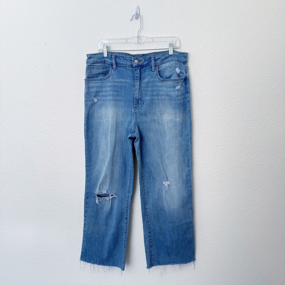 [Joe's Jeans] High Rise Wide Leg Crop Stretch Medium Wash Denim Jeans Size 33